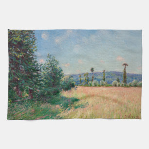 Alfred Sisley - Sahurs Meadows in Morning Sun Kitchen Towel