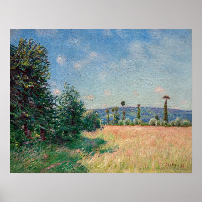 Alfred Sisley - Sahurs Meadows in Morning Sun Poster (Front)