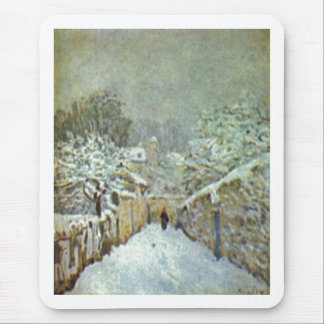 Alfred Sisley - Schnee in Louveciennes 1874 Oil Mouse Pad