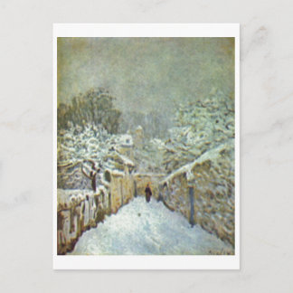 Alfred Sisley - Schnee in Louveciennes 1874 Oil Postcard