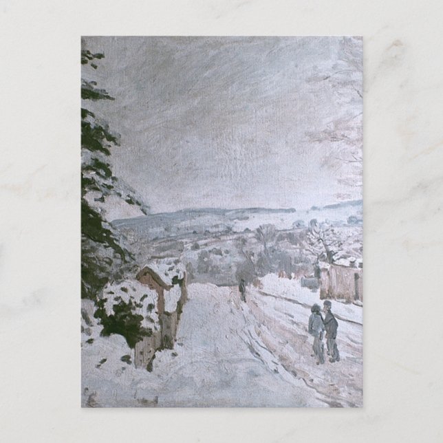 ALFRED SISLEY - SNOW AT LOUVECIENNES POSTCARD (Front)