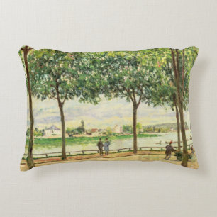 Alfred Sisley Street of Spanish Chestnut Trees Accent Pillow