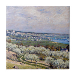 Alfred Sisley - Terrace at Saint-Germain, Spring Tile