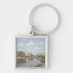 Alfred Sisley   The Canal Saint-Martin, Paris Keychain
