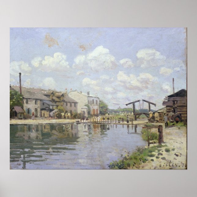 Alfred Sisley | The Canal Saint-Martin, Paris Poster (Front)