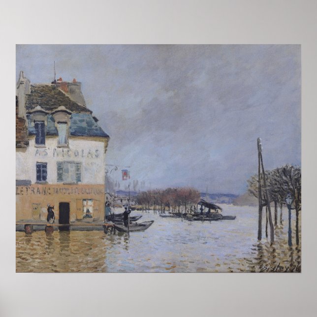 Alfred Sisley | The Flood at Port-Marly Poster (Front)