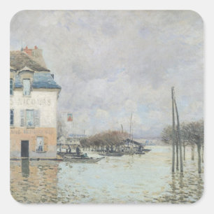 Alfred Sisley The Flood at Port-Marly Square Sticker