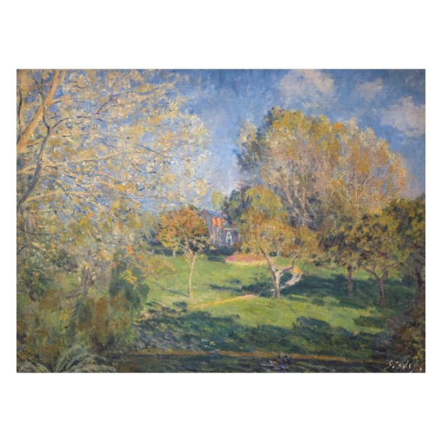 Alfred Sisley - The Garden of Hoschede, Montgeron Tablecloth (Front (Horizontal))