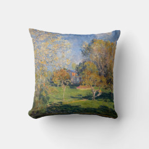Alfred Sisley - The Garden of Hoschede, Montgeron Throw Pillow
