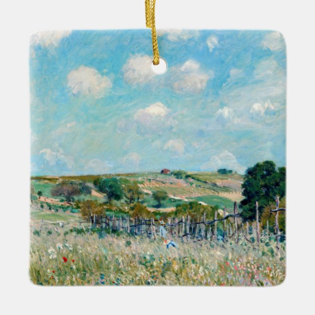 Alfred Sisley - The Meadow Ceramic Ornament (Front)