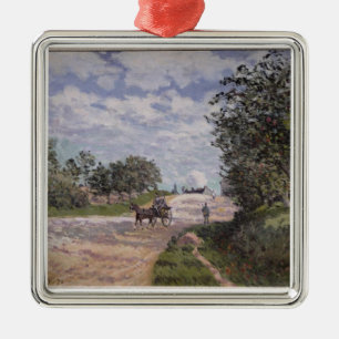 Alfred Sisley   The Road from Mantes Metal Ornament