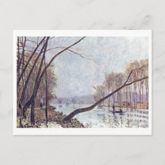 Alfred Sisley - Ufer der Seine im Herbst 1879 oil Postcard