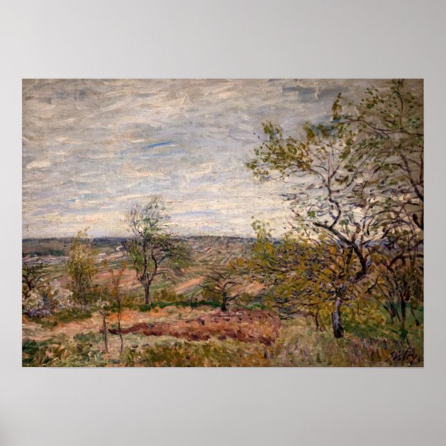 Alfred Sisley - Windy Day at Veneux Poster (Front)