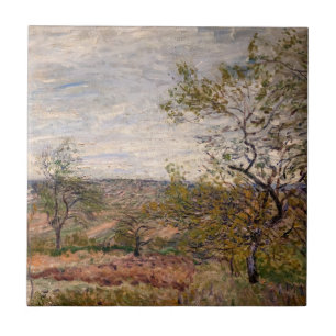 Alfred Sisley - Windy Day at Veneux Tile