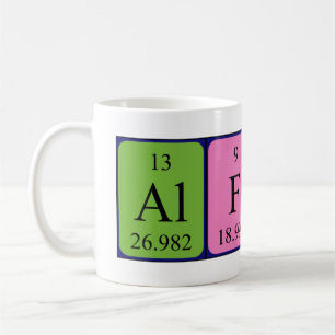 Alfred, tasse de nom de table périodique