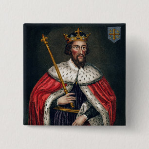 Alfred the Great (849-99), after a painting in the 2 Inch Square Button