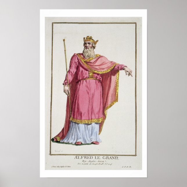 Alfred the Great (849-99) from 'Receuil des Estamp Poster (Front)