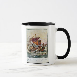 Alfred's galleys attacking the Viking Dragon Mug