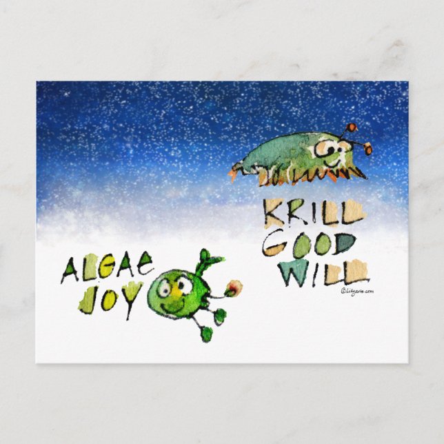 Algae Joy Krill Bonne Will Carte postale (Devant)