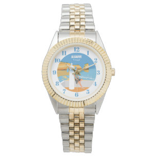 Algarve beach girl travel vintage style  watch