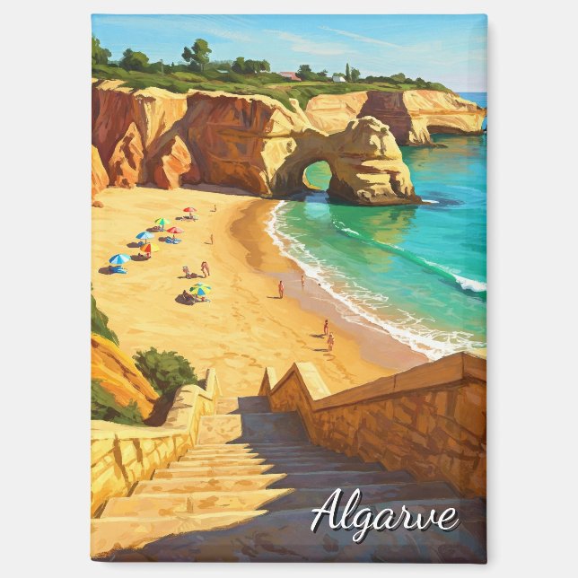Algarve Beach Portugal Travel Magnet (Front)