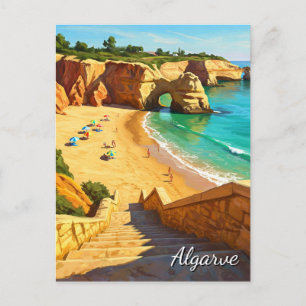Algarve Beach Portugal Travel Postcard