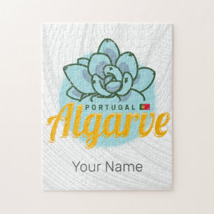Algarve Portugal Flower Succulent Vintage Souvenir Jigsaw Puzzle