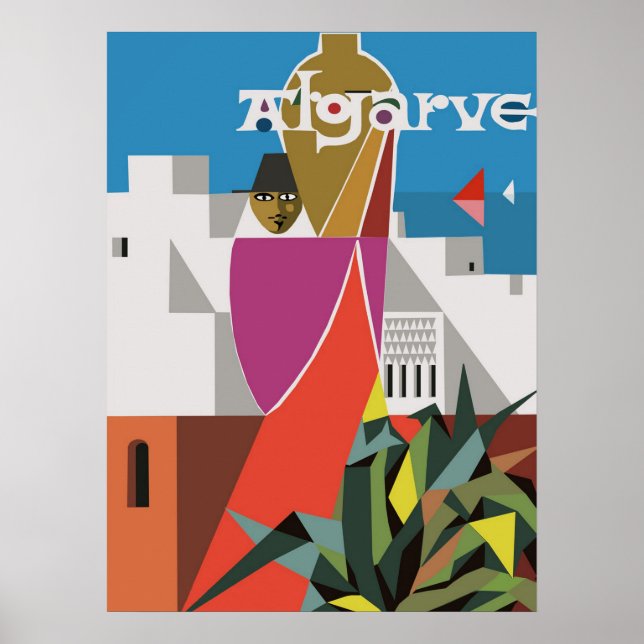 Algarve, Portugal Poster Vintage voyage (Devant)