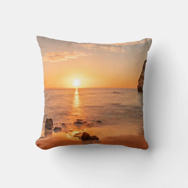 Algarve, Portugal scenic landscape Throw Pillow (Front)