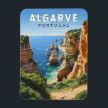 Algarve Portugal Travel Art Vintage Magnet<br><div class="desc">Algarve vector art design. The Algarve,  Portugal’s southernmost region,  is known for its Atlantic beaches and golf resorts.</div>