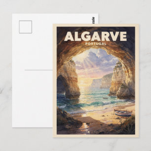Algarve Portugal Vintage Travel Postcard