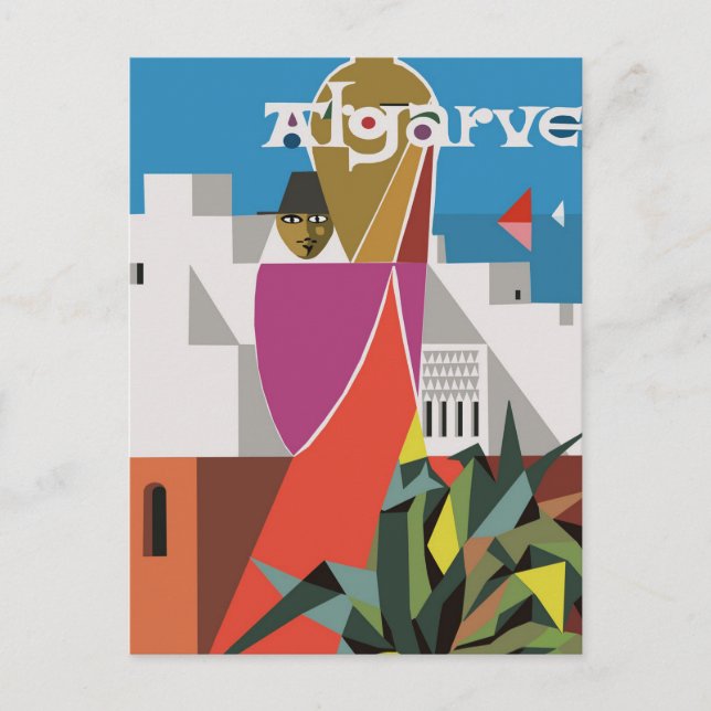 Algarve, Portugal Vintage Travel Postcard (Front)