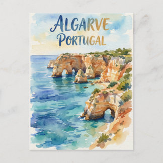 Algarve Portugal water color Postcard