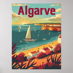 Algarve Vintage travel Poster