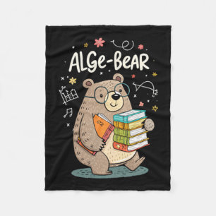 Alge-Bear Funny Algebra Bear Fleece Blanket