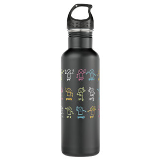 Algebra Dance Funny Graph Figures Math Equation Te 710 Ml Water Bottle