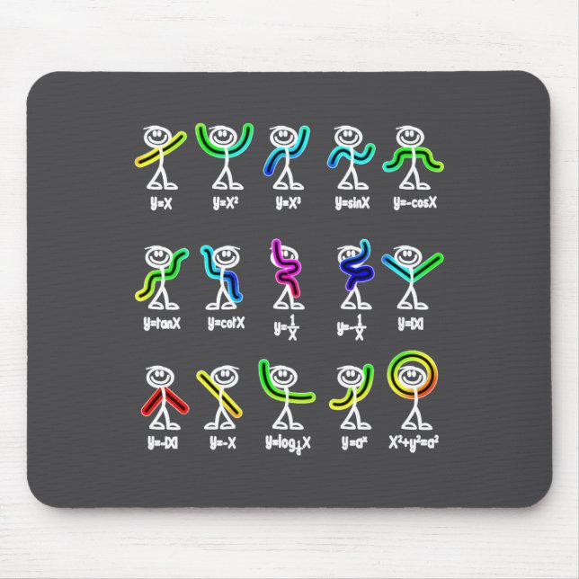 Algebra Dance Funny Graph Figures Math  Mouse Pad (Front)