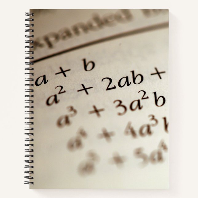 ALGEBRA FORMULAS NOTEBOOK (Front)