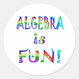 Algebra is Fun Classic Round Sticker