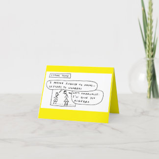 Algebra Joke Cartoon Birthday Card