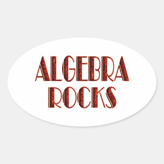 Algebra Rocks Oval Sticker