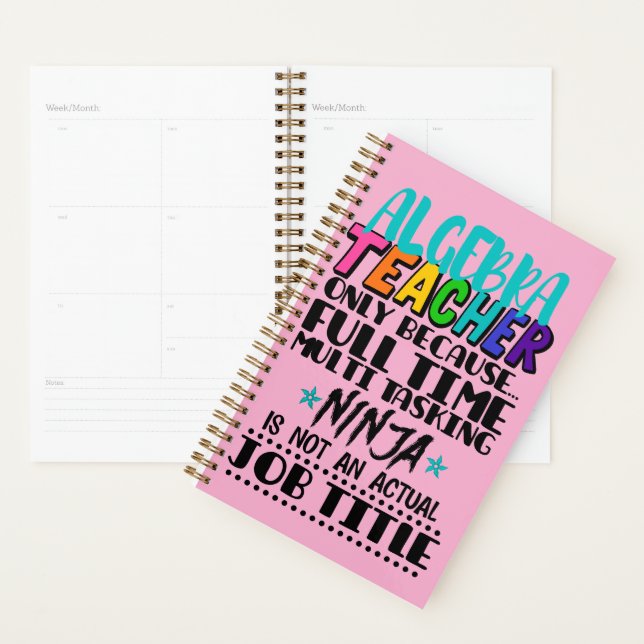 Algebra Teacher Only Because Full Time Multi  Planner (Display)