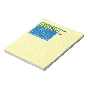 Algebra Yellow Notepad