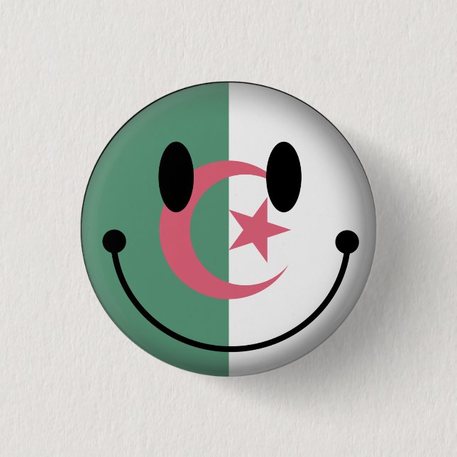 Algeria 1 Inch Round Button (Front)