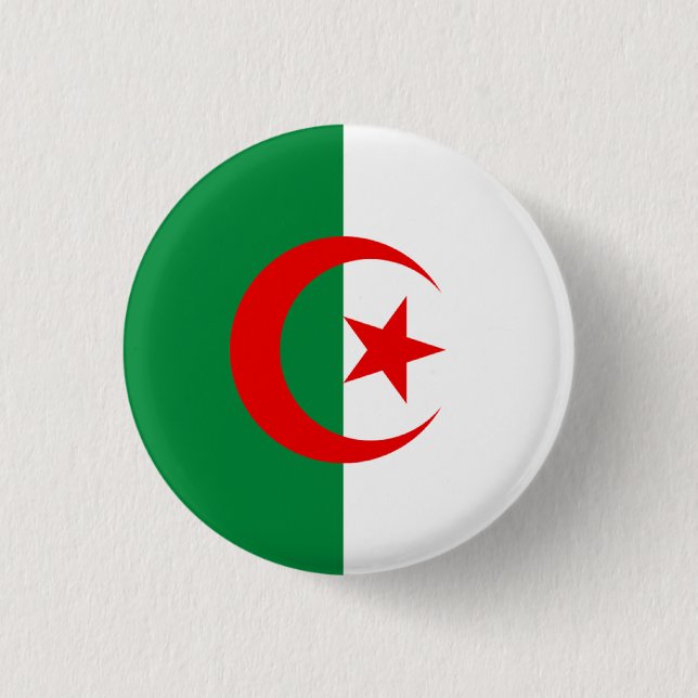 Algeria 1 Inch Round Button (Front)