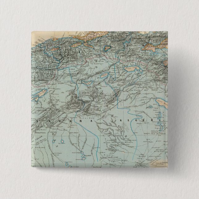 Algeria 2 Inch Square Button (Front)