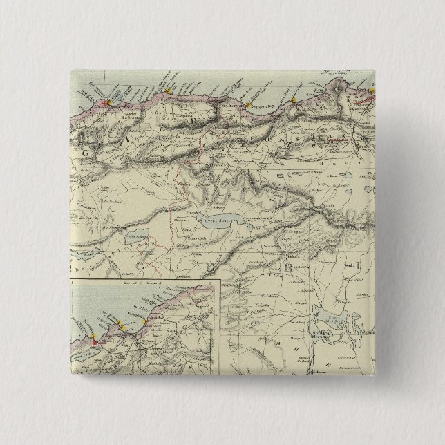 Algeria 2 Inch Square Button (Front)