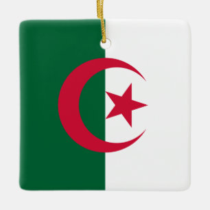 Algeria (Algerian) Flag Ceramic Ornament