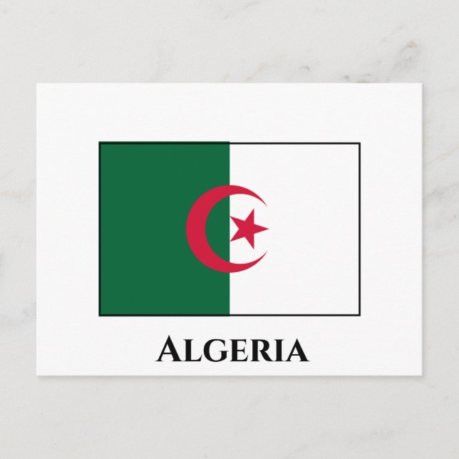 Algeria (Algerian) Flag Postcard (Front)