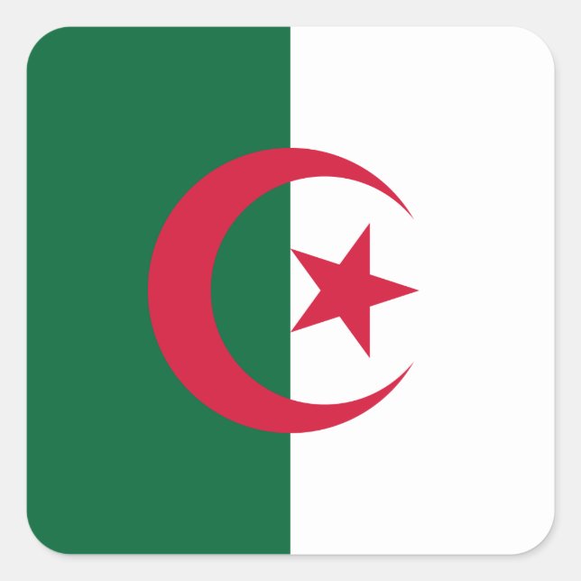 Algeria (Algerian) Flag Square Sticker (Front)